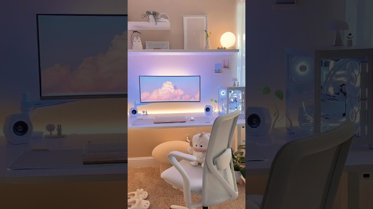 White Desk Setup Ideas  Home Decor 2 