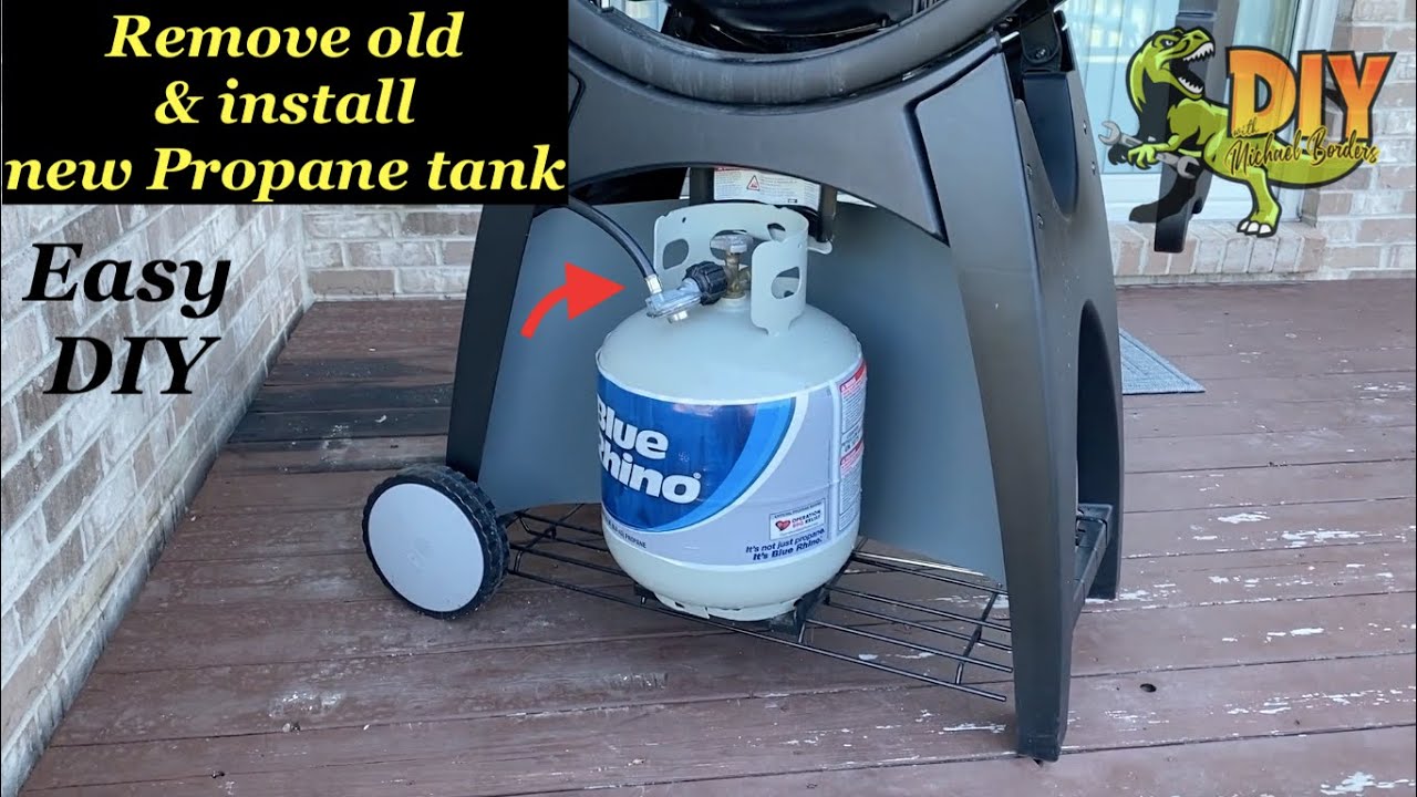 Remove And Install New Propane Tank On Grill Properly \U0026 Safely!