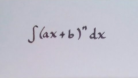 Integral of (ax+b)^n || Urdu