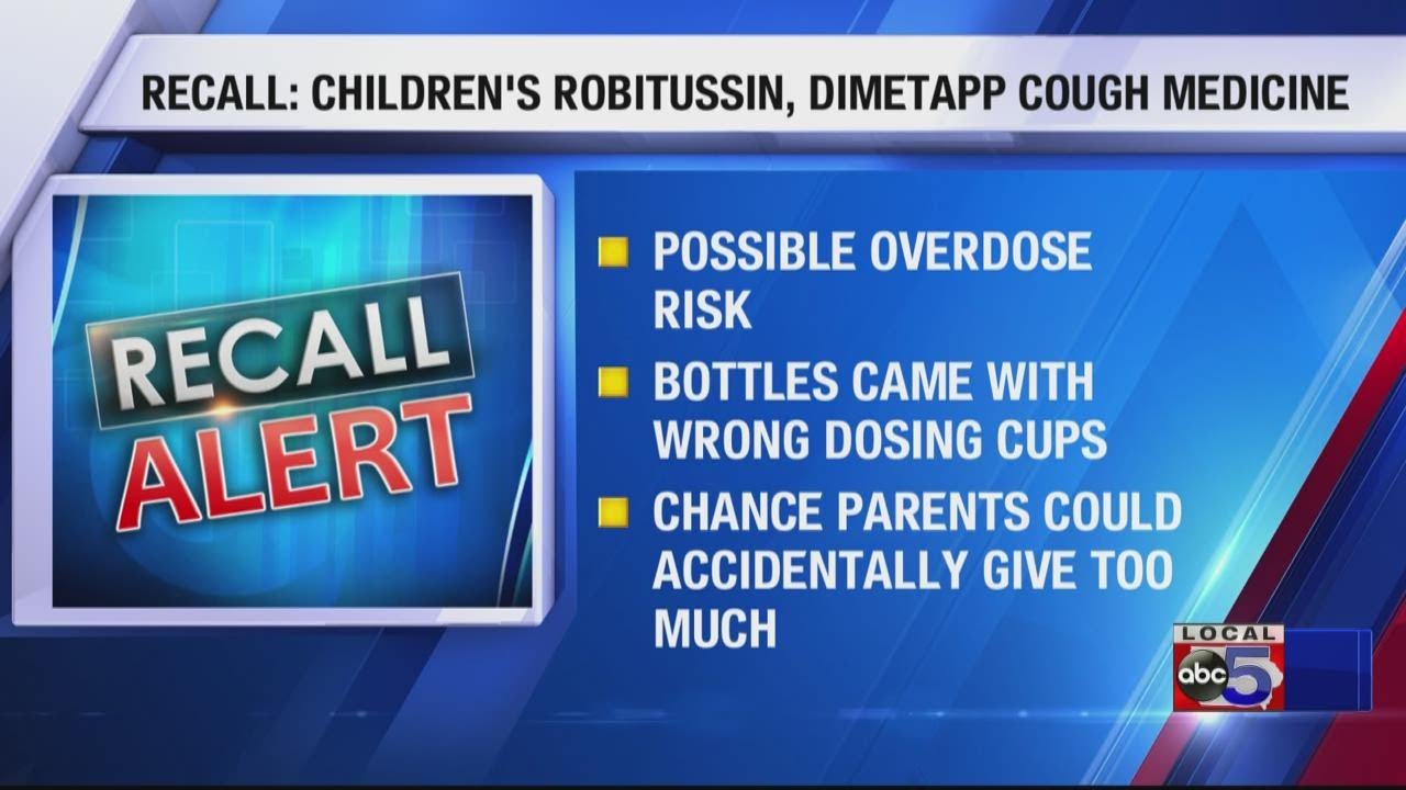 Children's Robitussin, Dimetapp cough medicine recalled for possible overdose risk