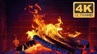 🔥BEST Fireplace Burning for Relaxation, Sleep, Study | Relaxing Fireplace 4K & Crackling Fire Sounds