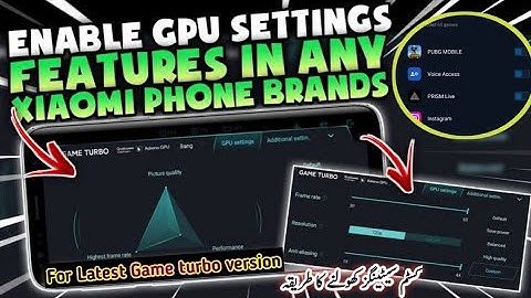 How to enable custom settings in game turbo | tips & tricks