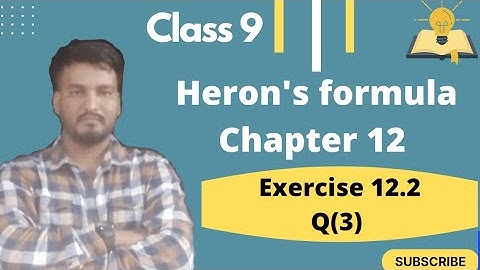 Class 9 maths | Chapter 12 | Exercise 12.2 Q.3 | Heron