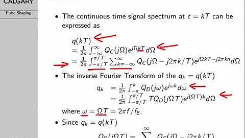 Digital Communications: Pulse Shaping