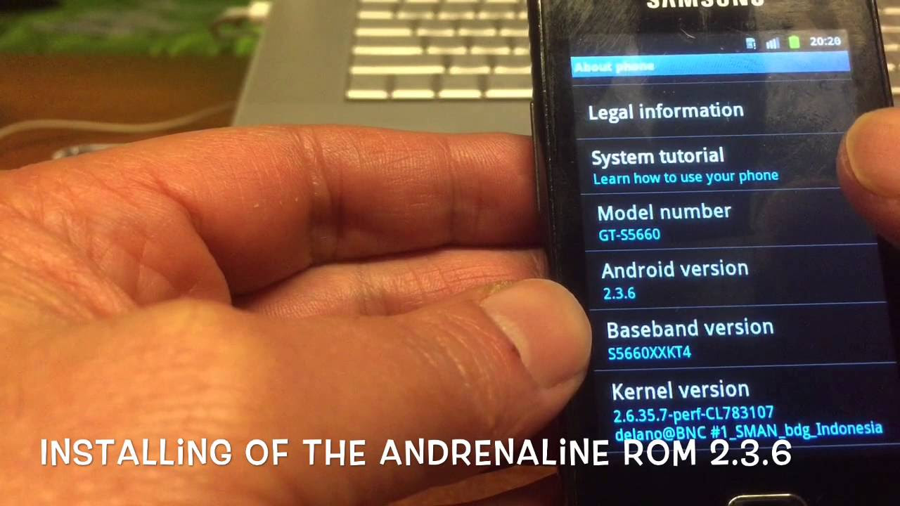 New DOWNGRADE SAMSUNG GIO s5660 : FROM KIT KAT cm11 to ANDRENALINE ROM install - 2.3.6