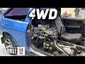 Placing the motor in the cabin to make a mid-engine AWD Lada