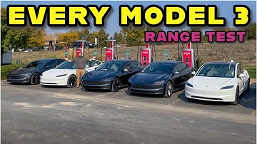 Tesla Model 3 Mega Highway Range Test! Every Highland Refresh Variant Driven From 100% Full To Dead
