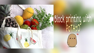 How to block print with Potato|DIY block printing at home|Potato printing|ArtsyPOD