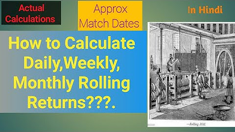 How to Calculate Daily,Weekly,Monthly Rolling Returns in Hindi.