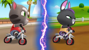 Talking Tom Gold Run Electric Bike Update - Becca vs Tom - Android Gameplay