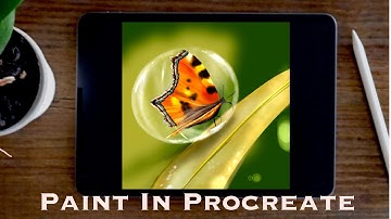 How to Draw Butterfly in Waterdrop in Procreate Tutorial | Paint with Basic Brushes | The ProArt