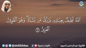 عبدالرحمن السويد || تلاوة هادئة تريح القلوب سورة الشورى