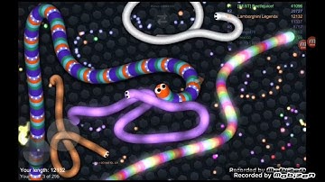 1 Pro Imposter snake Against 77899 Hacker snakes Slither.io Awesome gameplay
