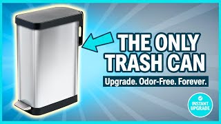 Glad Slim Trash Can with Clorox Odor Protection | Best Narrow Kitchen Garbage Bin | Best Trash Bin