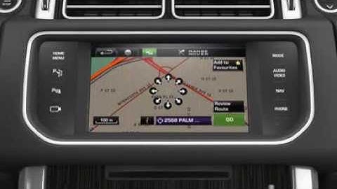 Range Rover Navigation System- Entering a Destination