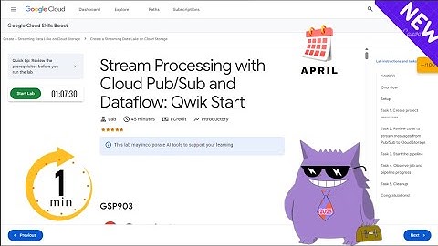 Stream Processing with Cloud PubSub and Dataflow: Qwik Start | #2025 | #GSP903  |#qwiklabs |Solution