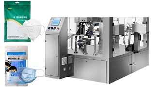 High Efficient KF94/ KN95/ N95 Face Mask Rotary Packing Machine