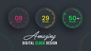 [Online Tutorials] How to Create Working Digital Clock in Html CSS & Javascript