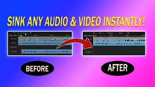 How to Sink Audio and Video on Power Director at One Click | Step by Step