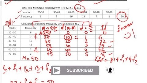 CONTINUOUS SERIES TWO VARIABLE MISSING FREQUENCIES - MEAN