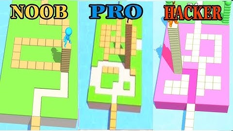 NOOB vs PRO vs HACKER in Stacky Dash- All Levels Gameplay, New Game (Android, iOS)