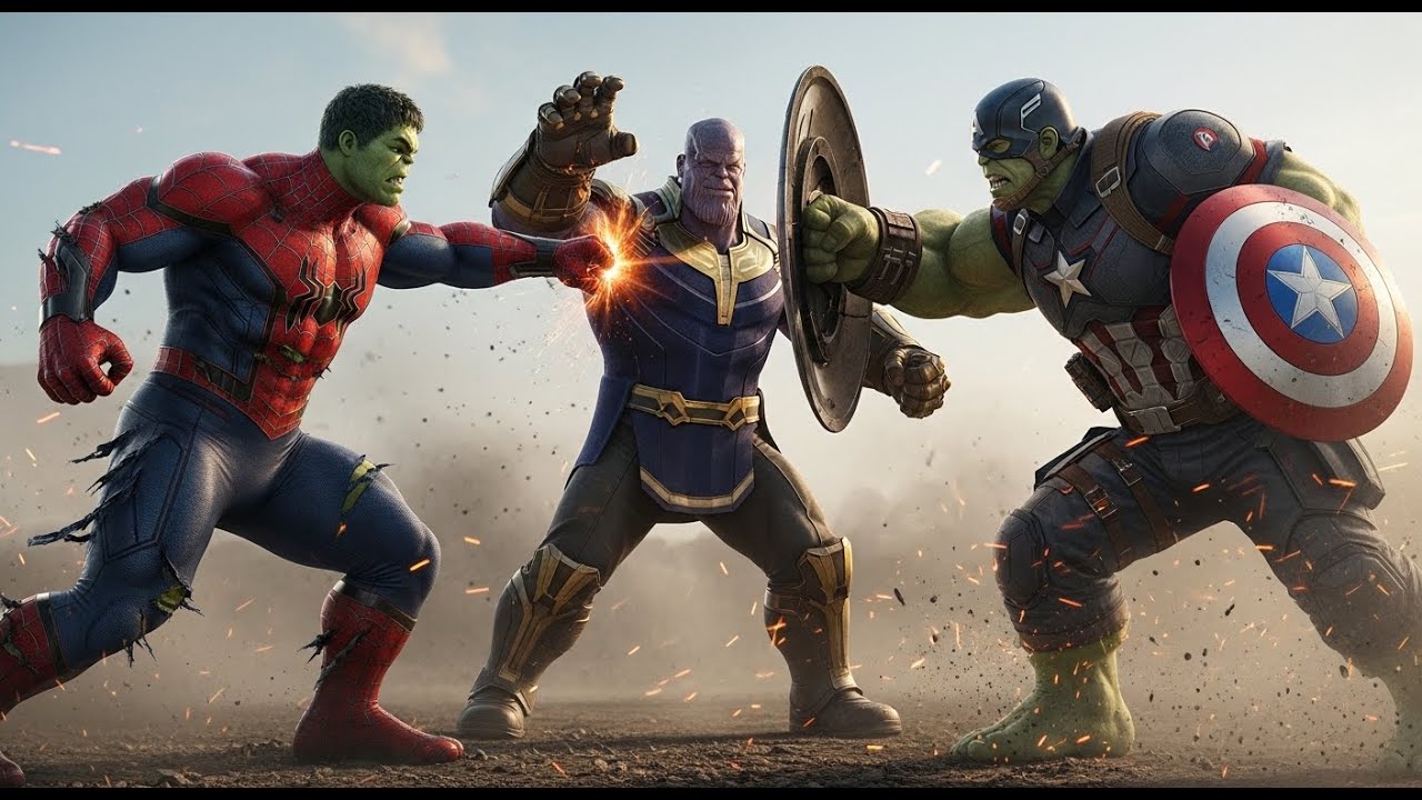 HULK SPIDER MAN vs HULK CAPTIAN EPIC BATTLE! However, THANOS Unexpected SAVE Changes Everything!