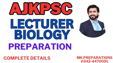 AJKPSC Lecturer Biology Preparation |  AJKPSC Lecturer Biology Syllabus & Recommended Books | SST