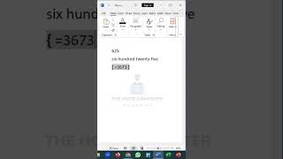 100% Secret trick  Number to words in MS Word msword