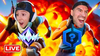 LIVE - CARRYING MY DAD TO UNREAL! (FORTNITE)