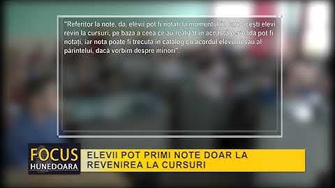 ELEVII POT PRIMI NOTE DOAR LA REVENIREA LA CURSURI