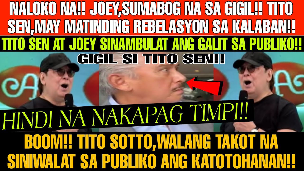 ⁣TVJ: HALA!! NALOKO NA!! JOEY,SUMABOG NA SA GALIT!! TITO SEN,MAY MALAKING REBELASYON SA KALABAN!!