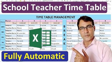 Automated School Teacher Time Table Using Excel Sheet | How to make School Timetable in Excel 2024