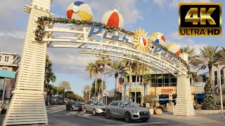 A walk through Pier Park area in  Panama City Beach, Florida. December 15, 2021