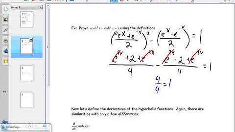 Hyperbolic Trig Video