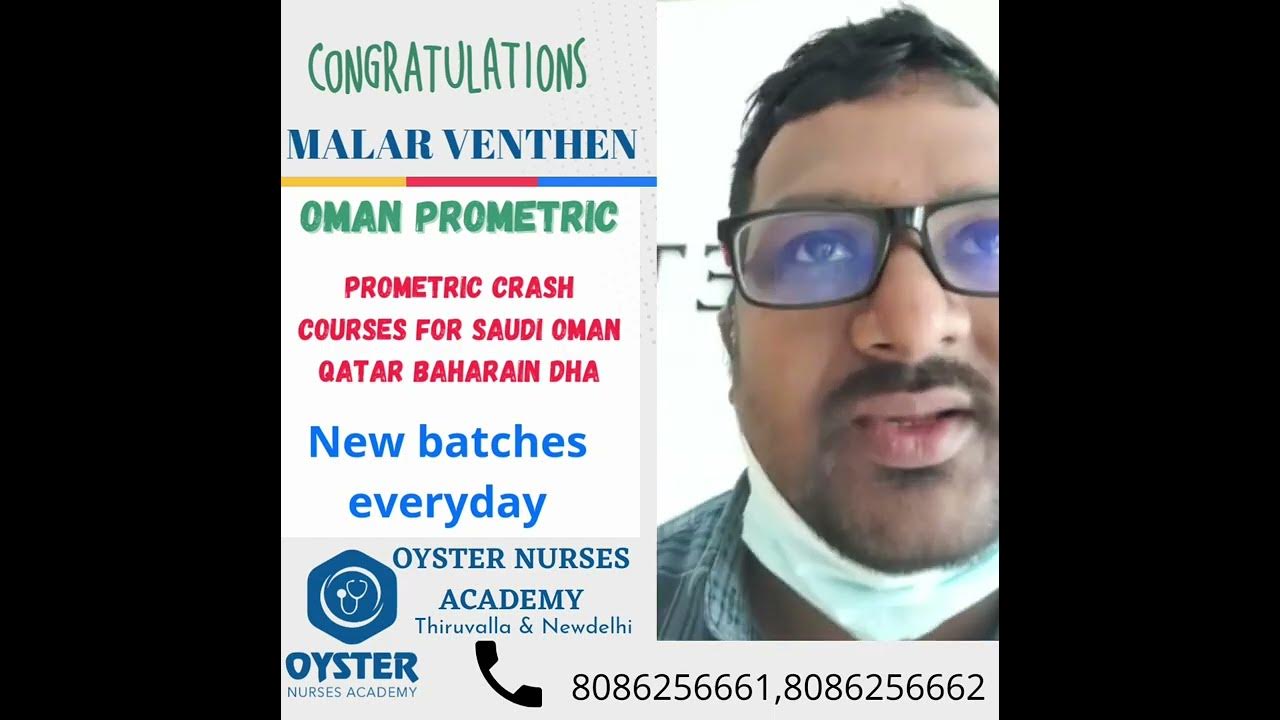 Testimonial of our successful Oman Prometric winner. Call now at