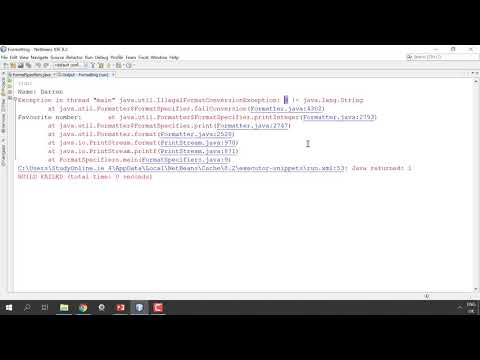Format Strings Specifiers in Java (Part Three) - YouTube