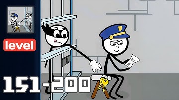 Thief Quest Puzzle Escape - Gameplay Walkthrough Levels 151-200 - Funny Stickman Brain Puzzle Game