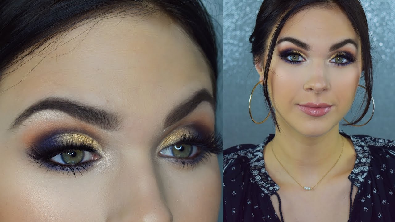 makeup for navy blue and gold dress 17 Navy blue dress makeup ideas