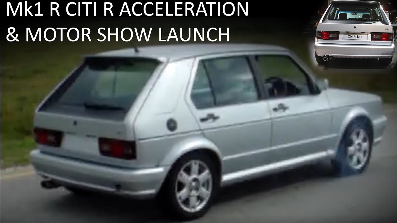 VW MK1 CITI R-LINE 1.8i BURNOUT LAUNCH ACCELERATION AND MOTOR SHOW ...