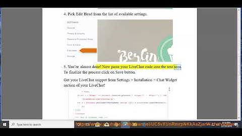 Install LiveChat on Jimdo