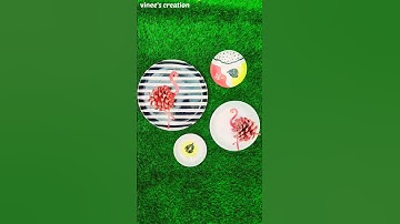 WALL PLATE DECOR WITH PINE CONE FLAMINGO👌🦩| PART-3 #youtubevideos #shortsfeed #youtubeshorts #shorts