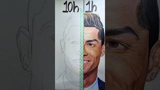 Drawing Cristiano Ronaldo In 1 Hours Vs 10 Hours Part 1