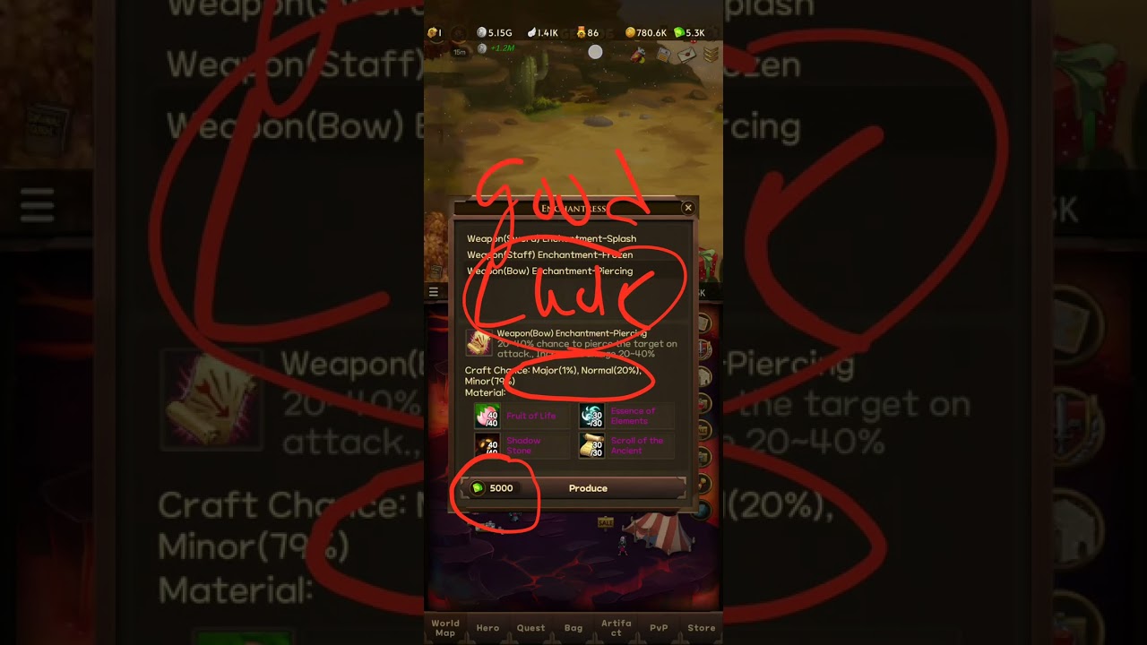 Idle Game - Everybody's RPG - Crafting - Bow Enchant Level 30 Bow