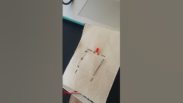 Sewing with conductive thread -LED