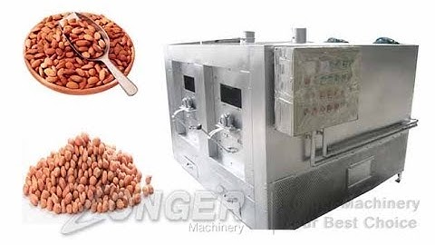 Cocoa Beans Roaster Machine Drum Type Peanuts Almonds Sesame Roasting Equipment