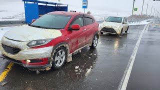 ПЕРЕГОН "ОСТАТЬСЯ В ЖИВЫХ"  TOYOTA VITZ ! HONDA VEZEL 4WD