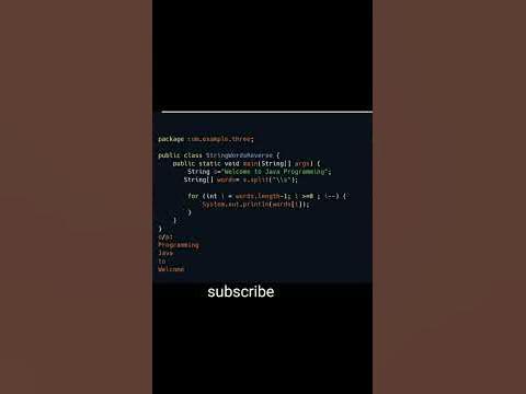 split sentence into words in Java #code #java #programming #developers ...