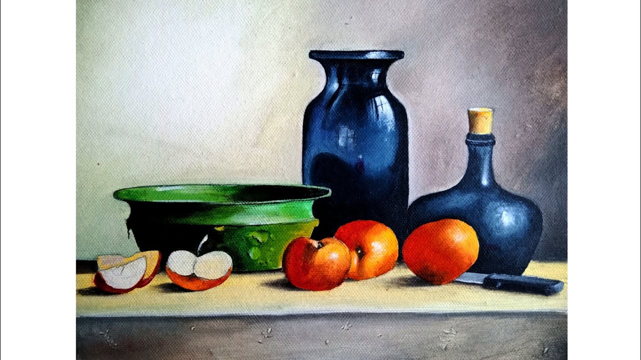 How to paint still life with acrylic step by step #art #trending # ...