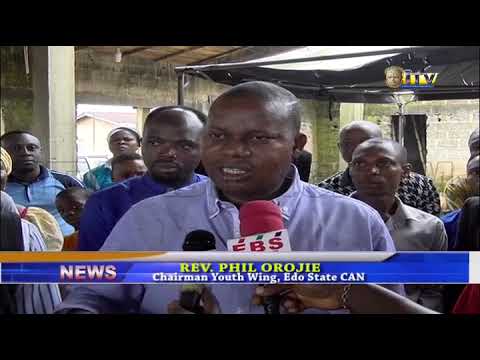 benin city to lagos flight Pastor Azemhe Azena visits church attached by youths in Urora Community