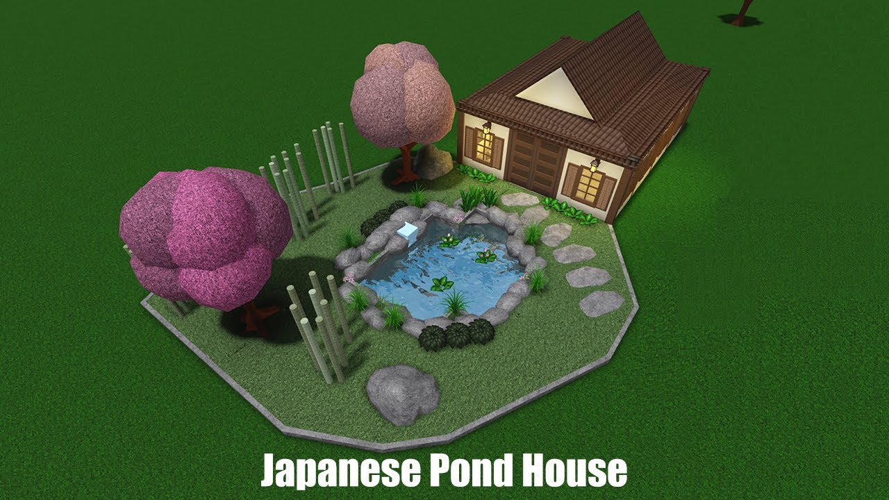 Bloxburg Japanese Pond House Youtube - robloxjapan on tiktok